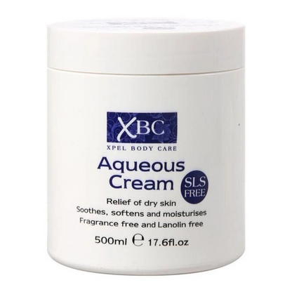 XBC Aquenous Cream | Moisturising Lotion For Dry Skin | 12 Pk x 500ml ea | Fragrance Free