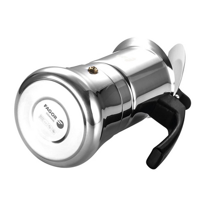 Fagor Etnica Stainless Steel 6 Cups Espresso Coffee Maker Moka Pot Silver