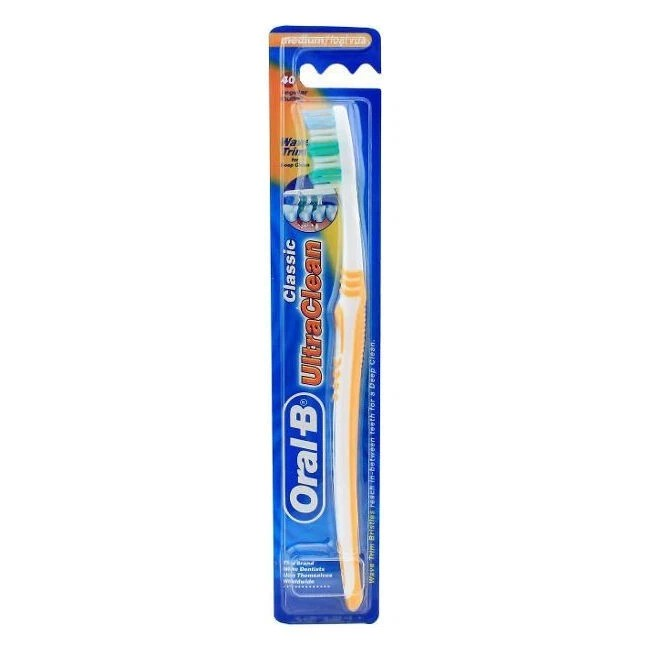 Oral B Ultra Clean Toothbrush | 24 Pk Assorted Medium Teeth Cleaning Dental Care | Assorted Colours