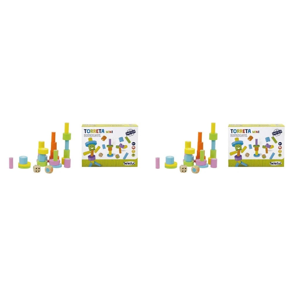 Beleduc Mini Torreta Game Tower Building Board Kids/Children - 3y+ 2 Pk