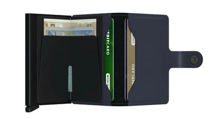 SECRID Miniwallet Matte Nightblue Leather RFID