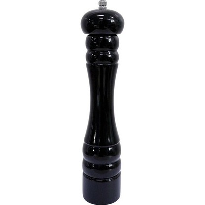 2PK LVD Timber Wooden Sleek Tall Salt/Pepper Grinder Large 5x5x27cm Black