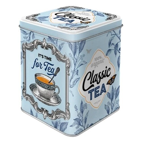 Tea Storage Tin | Nostalgic Art 7.5x9.5cm Tea Storage | Metal Tin | Classic Tea Container Canister