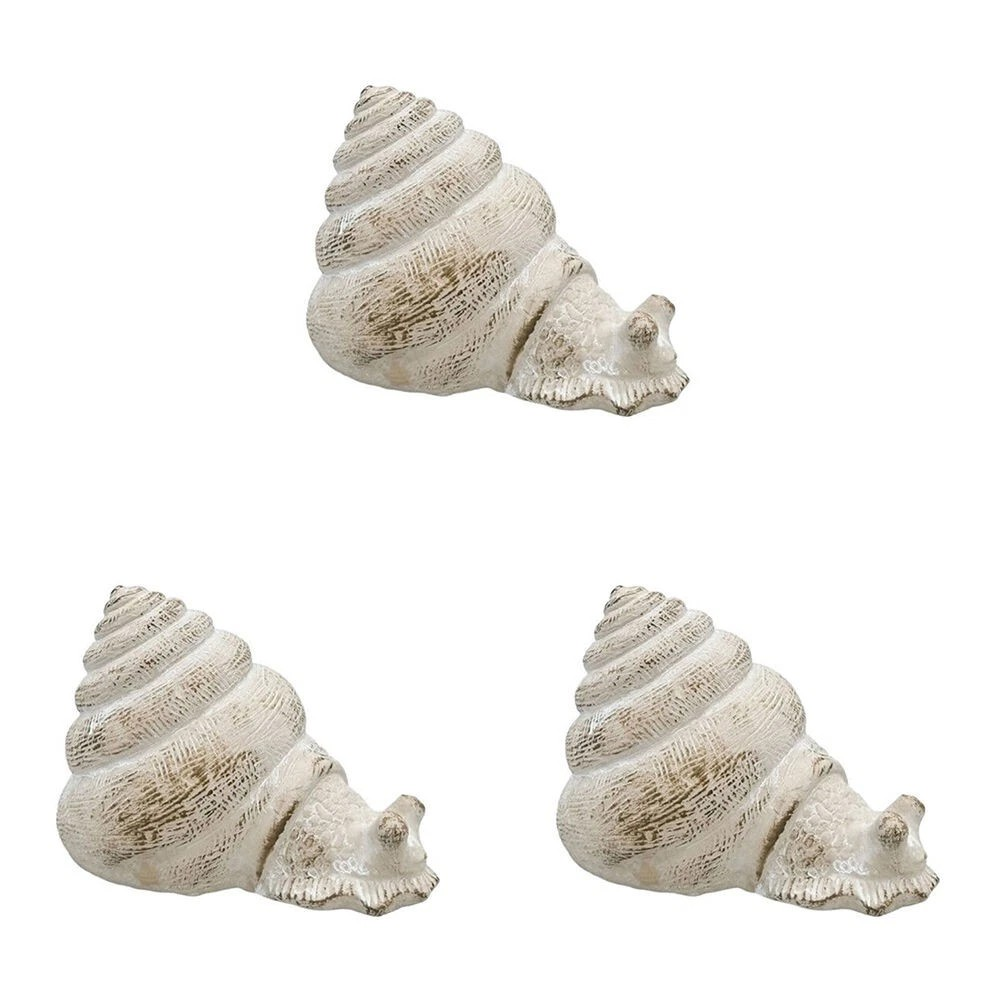 3PK Ceramic Snail Garden Statues | Outdoor Animal Decor | 16cm Bisque | Urban Fable