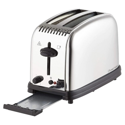 Russell Hobbs Classic 2 Slice Toaster | Brushed Stainless Steel | 1670W