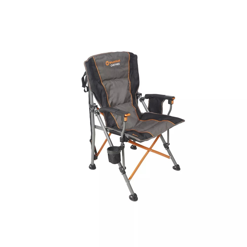 Wildtrak Cheynes Solid Arm Chair | Dlx 200Kg Outdoor Camping/Hiking | Dimension 96x64cm