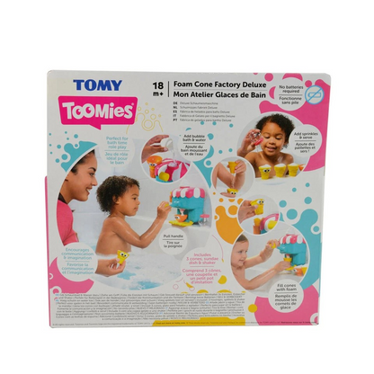 Toomies Foam Ice-Cream Cone Factory | Deluxe Baby/Toddler Bath Toy Set | Bubble Bath