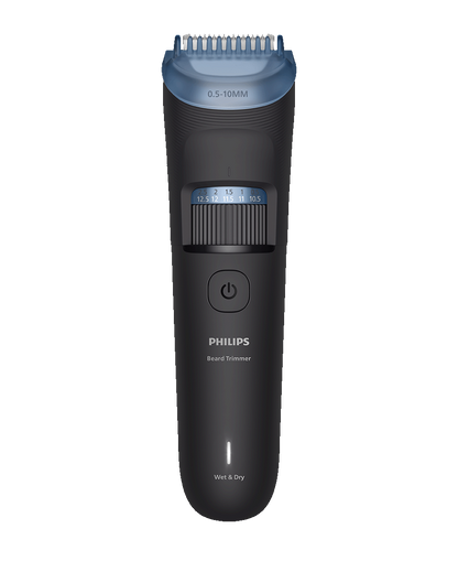 Philips Series 3000 Waterproof Beard Trimmer | BeardSense Tech | 40 Length Settings & 360° Grip