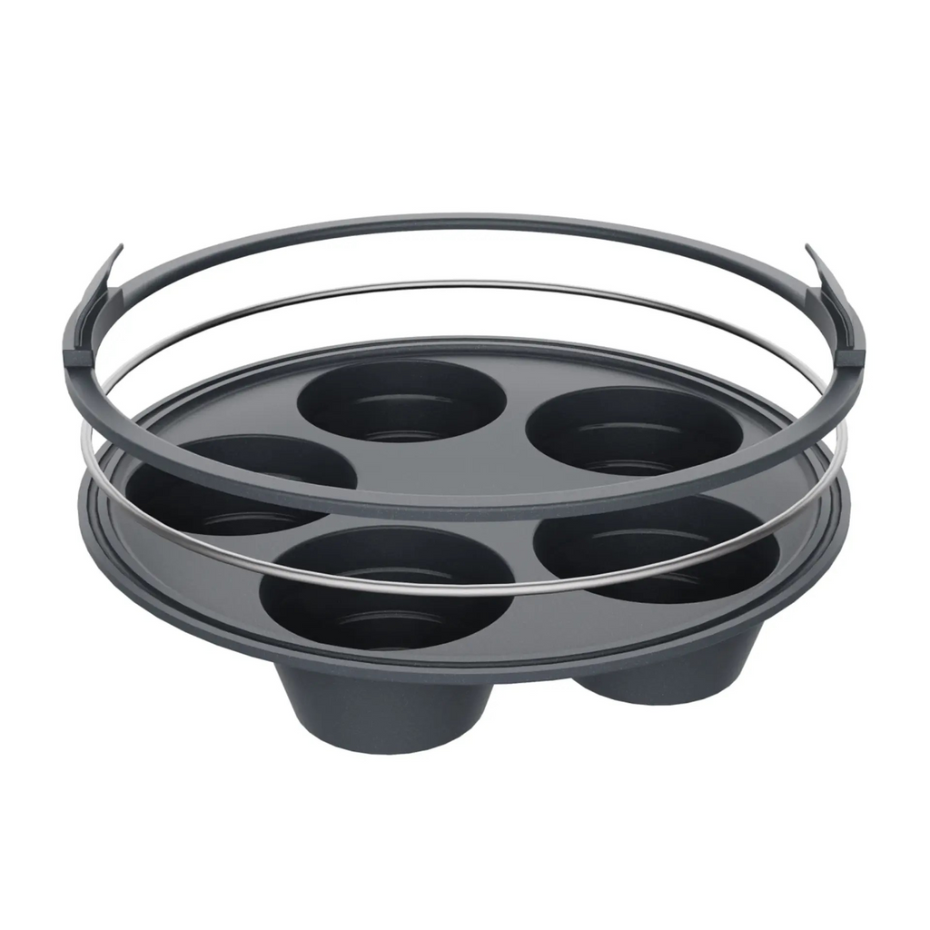 Silicone Air Fryer Muffin Holder | Round Collapsible Muffin Pan 5 Cup | Cupcake Mould
