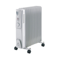 Lenoxx 2400W Electric Convection/Radiant  Heater | 11 Fin Oil Column Heater | Castors Wheels Incl | Clean Air Heating