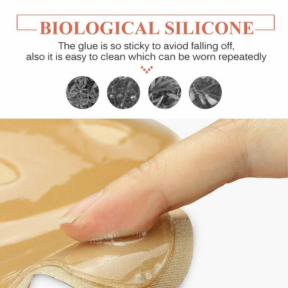 Invisible Silicone Bra | Rabbit Strapless Self-Adhesive | Lift Up Nipple Cover | Beige 9.5cm for A and B Cups