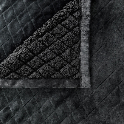 Bianca Mansfield Sherpa Blanket | 480gsm | Home/Room Bedding Charcoal | Superwarm | Polyester