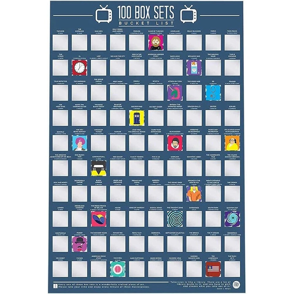 Bucket List Scratch Poster | 100 Box Set Edition | Multicoloured |2PK Gift