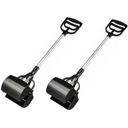 2x Show Master Long Handle Dog/Animal Poop Scooper Cleaner Claw Tray 70cm