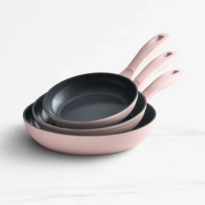 Wolstead Stonetek Ultra 3pc Frypan Set Dusty Pink