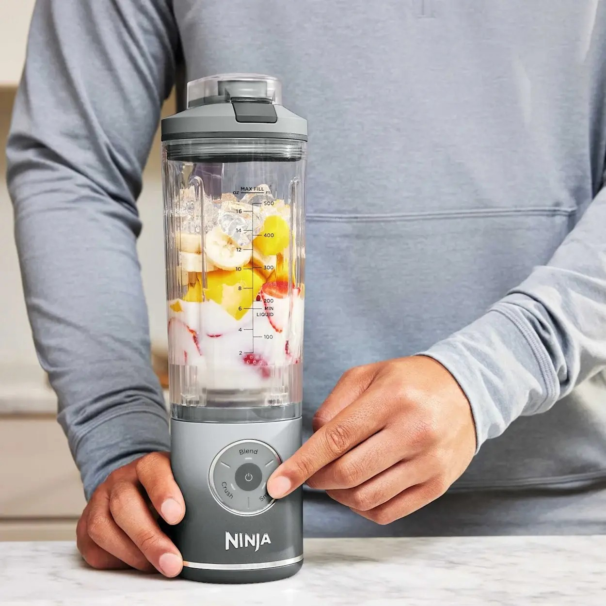 Ninja Cordless Portable Blender 650mL | Rechargeable Motor Smoothie Frappe Protein Shake Maker | Fruit Vegetable Blending Machine