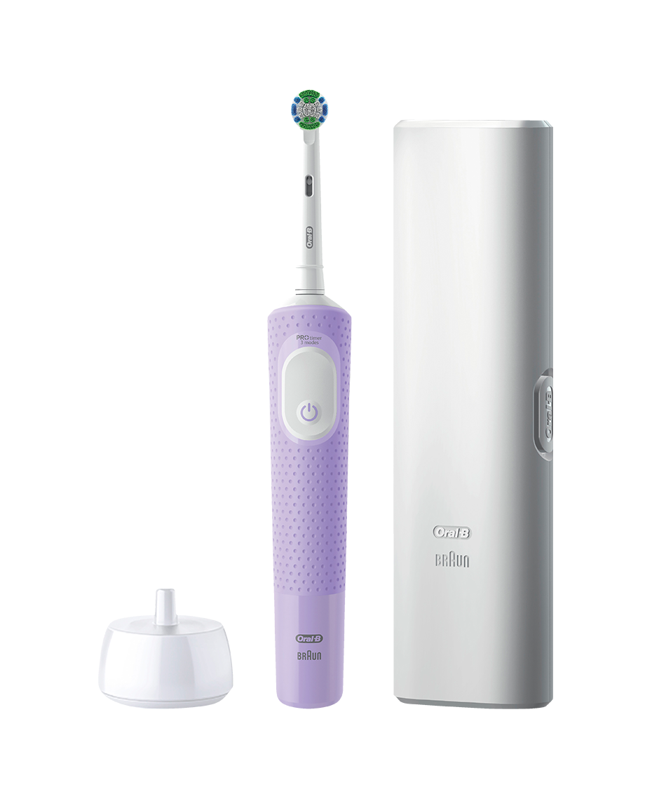 Oral-B Pro 300 Electric Toothbrush | Pro-timer function | Precision Cleaning |Lilac Travel Case Included