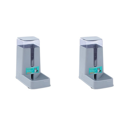 Paws And Claws | Gravity Pet Fresh Water Dispenser | 3.4L/28.5x16.5x31cm 2 Pk | Clear
