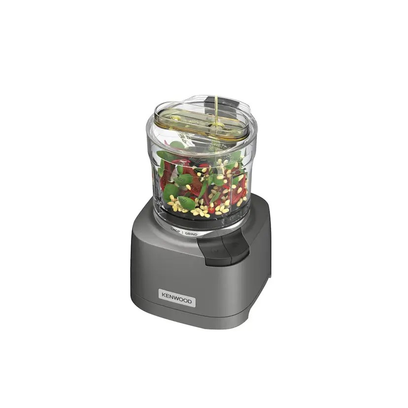 Kenwood CHP80000SI Duo Prep 2 in 1 Chopper and Grinder | Dishwasher Safe Parts | High Speed Metal Grinder | Powerful 800W Motor | Compact Design
