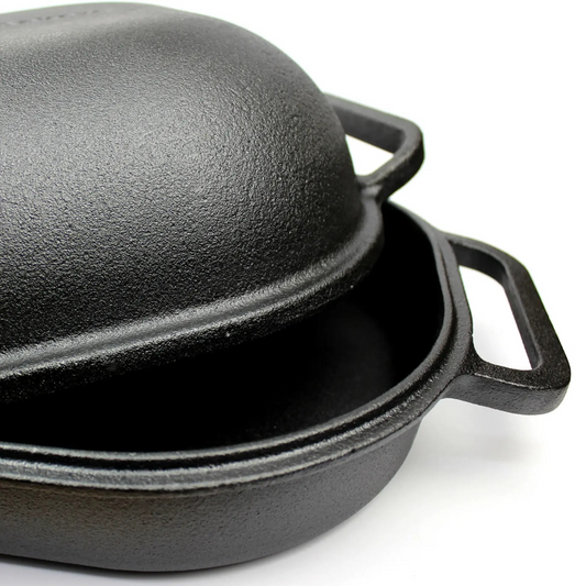 Brunswick Bakers | Cast Iron Bread Baking Pan | Vintage Bread Maker | Oven Safe | Roasting Pan