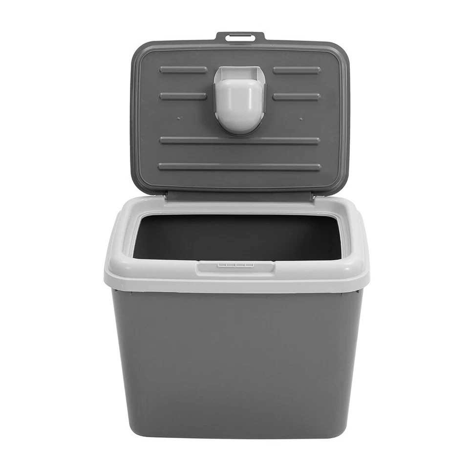 Paws & Claw 52.5x43cm 60L | W/Scoop Pet Dry Food Storer Bin | Storage Container Grey
