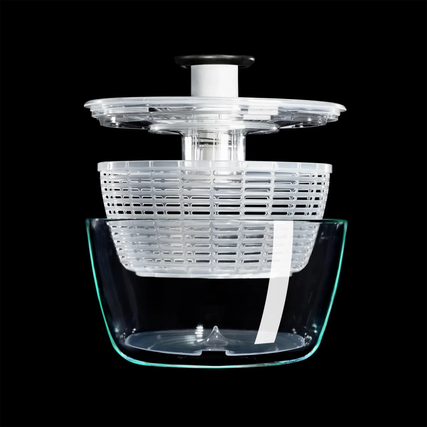 OXO Good Grips Glass Salad Spinner | Dishwasher Safe | Large Serving Bowl | Colander