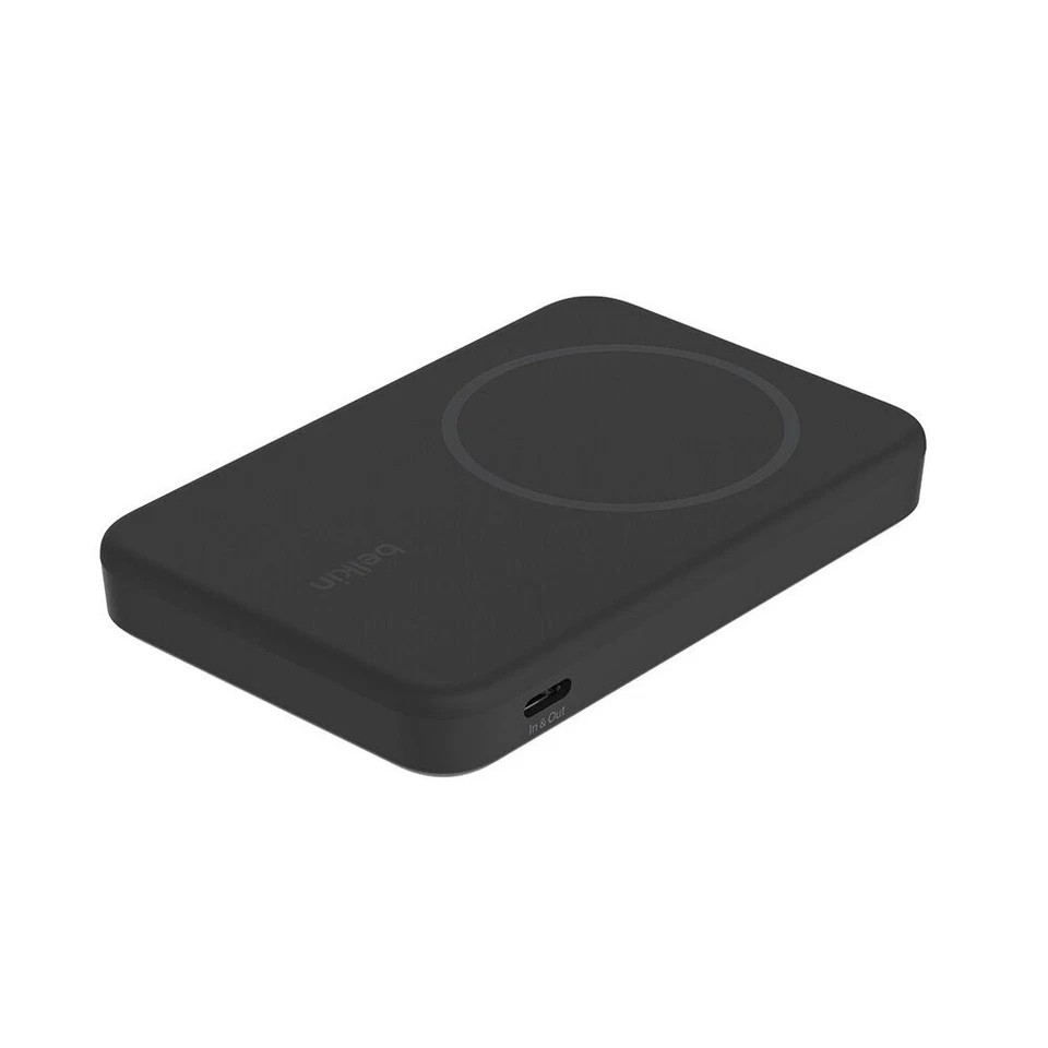 Belkin BoostCharge Pro 5K Wireless Powerbank – Qi2 MagSafe Charger, Black