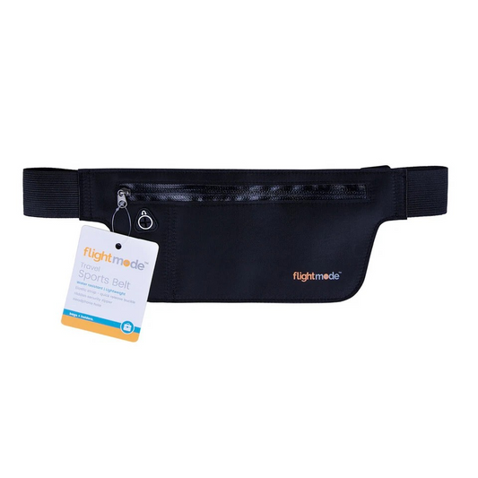 Flightmode Water Resistant Travel Bag | Sports Travel Bag | Belt w/ Hole for Headphones Pouch 2 Pk