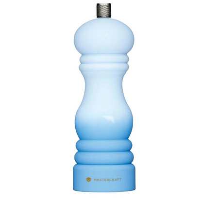 Salt/Pepper Grinder Blue | Ceramic Ombre Capstan Mill Kitchen | 2x Mastercraft 17cm |