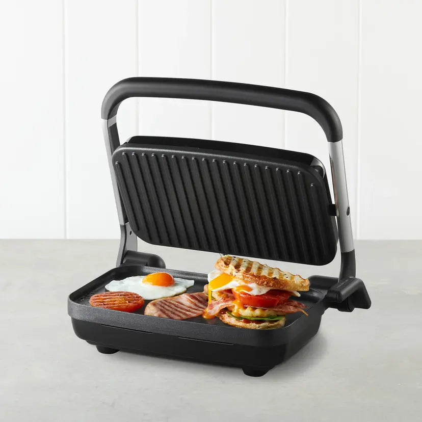 1800-Watt Sunbeam 2 Slice Grill and Sandwich Press | Toastie Maker | Stainless Steel Grill