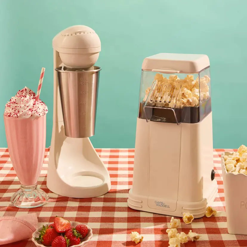 Davis & Waddell Electric Popcorn Maker | Easy Snacks | Makes Fresh Popcorn in 3 Min | Healthy Eating | Simple Operation