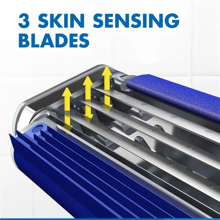 Gillette Sensor 3 Disposable Razors- 20 Pack- Men's Razorblades Travel Shavers | Anti-slip Rubber Handle