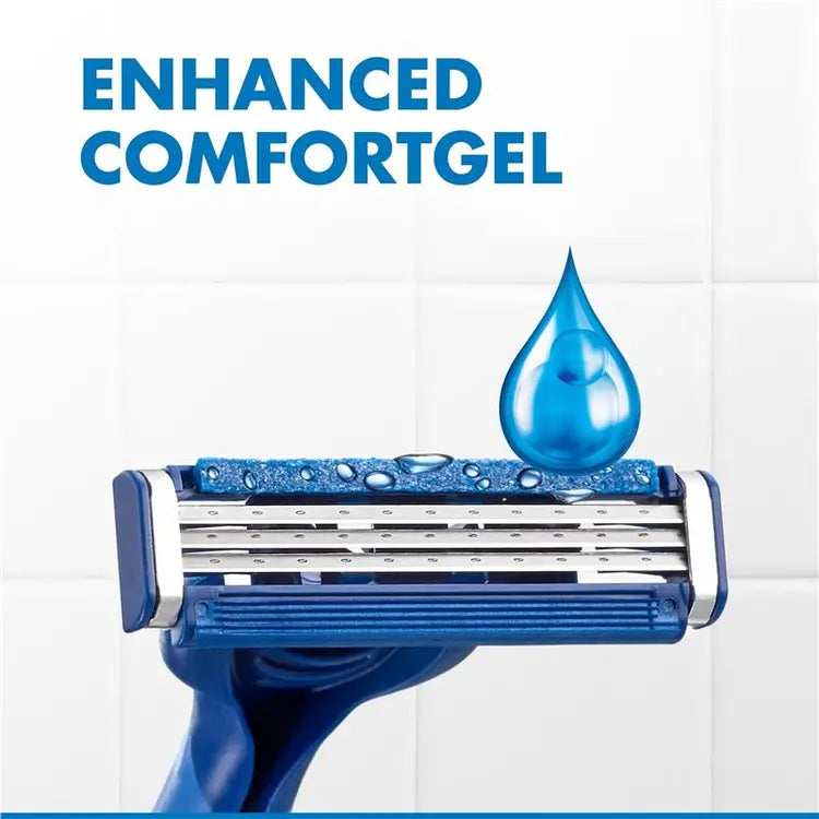 Gillette Sensor 3 Disposable Razors- 20 Pack- Men's Razorblades Travel Shavers | Anti-slip Rubber Handle