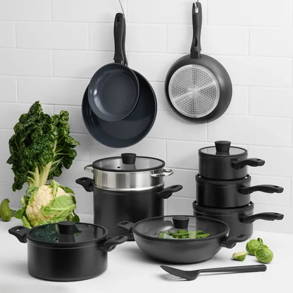 Wolstead Stonetek Ultra | 2pc Frypan Set | 24cm and 30cm Black | Non-stick | free from PFAS, PTFE, PFOA, lead and cadmium