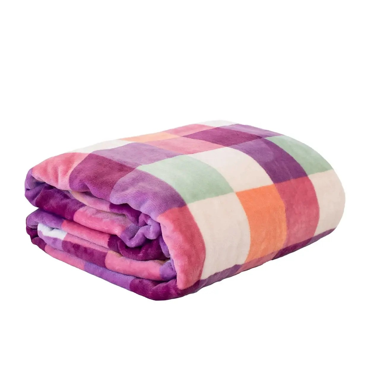 Bambury Charlie Ultraplush Blanket Double/Queen Sherbet | Polyester Flannel | Extra Warm | Chic Design