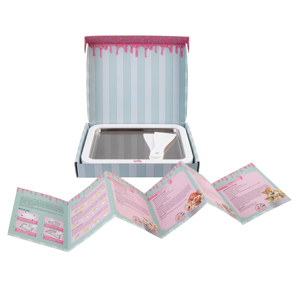 Ice Cream Making Tray | Fruit Sorbet Gelato Maker Smash & Mix Maker | Frozen Yogurt | BPA Free