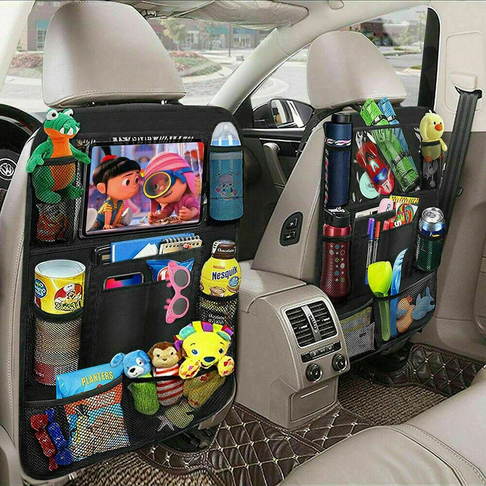 Car Seat Back Multi Pocket Tidy Storage Bag | Organizer Tablet Holder | Travel Pouch | Tidy Organiser |