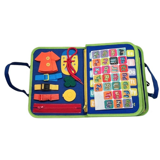 Magic Sensory Busy Board Kids/Toddler |  Montessori Interactive Play Activity Toy | Blue 18m+