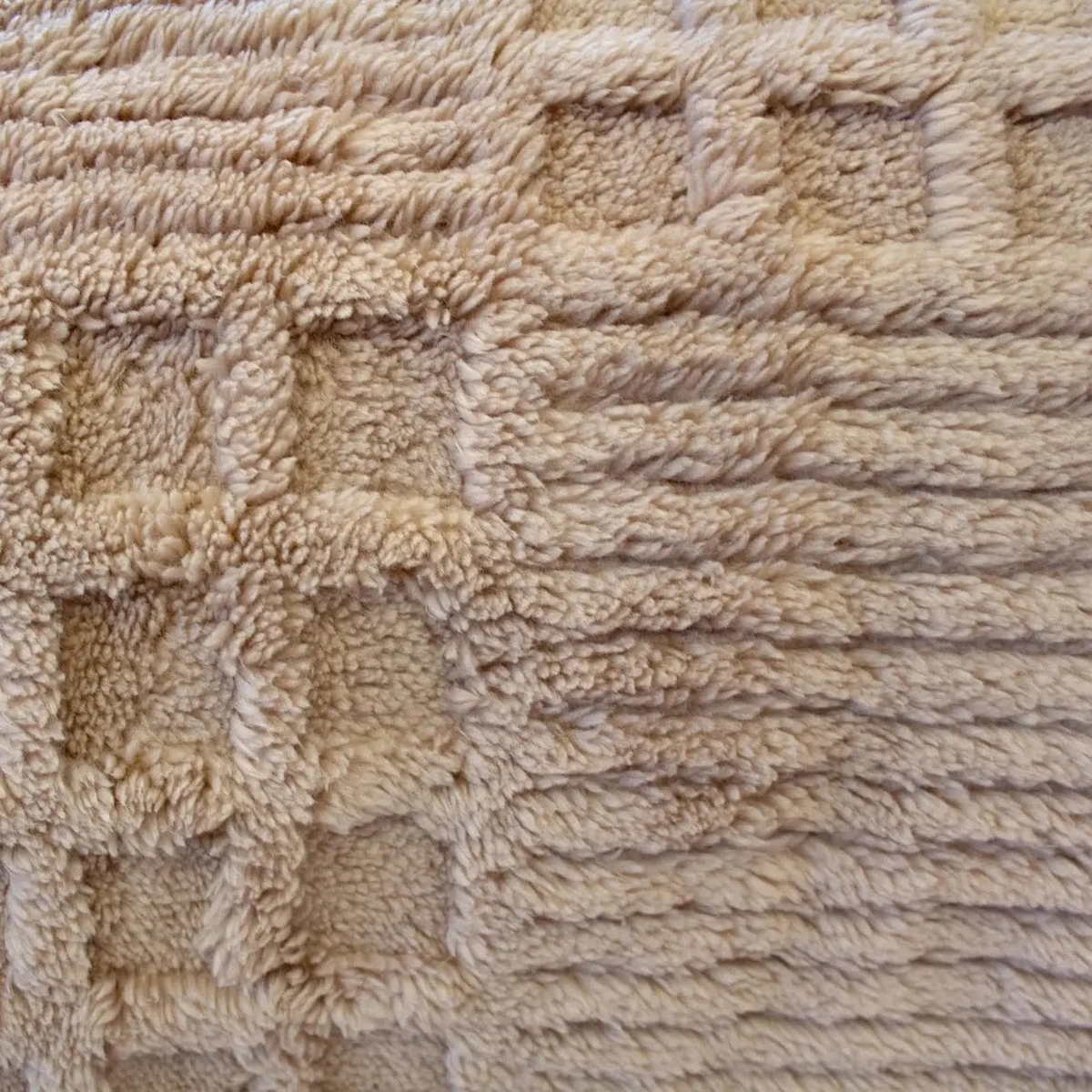 Bambury Lattice Sherpa Blanket DOUBLE/QUEEN | Latte Colour | Lightweight Extra Warm | Fleece Blanket