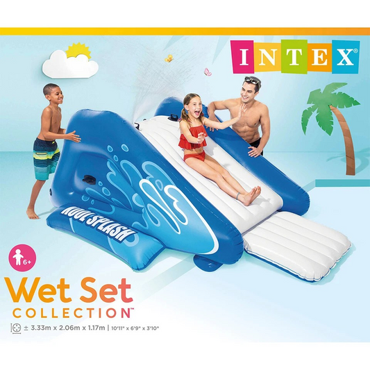 Inflatable Water Slide | Intex Kool Splash 10ft 11in | For In-Ground Pool Kids 6+