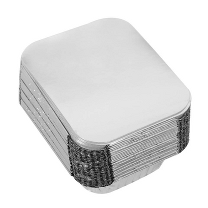 Lemon & Lime Foil Container | BBQ Dish/Food Tray | Baking Storage w/ Lid Silver | 90 Pieces