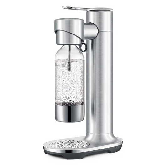 Breville The InFizz Aqua Water Sparkler | Brushed Stainless Steel | Carbonated Water | Ergonomic Design | Easy Twist and Lock