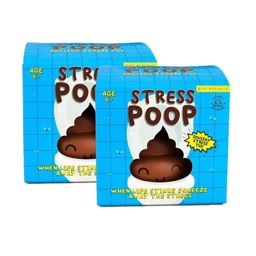 Gift Republic Poo Squeeze Toys | 2-Pack Stress Busters | For All Ages