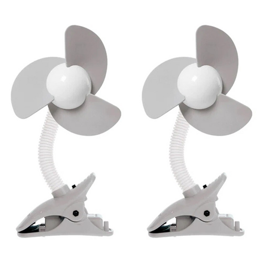 Dreambaby Ezy-Fit 2Pk | Clip-On Outdoor Cooling Fan | Baby Stroller/Pram Fan | Baby Safe