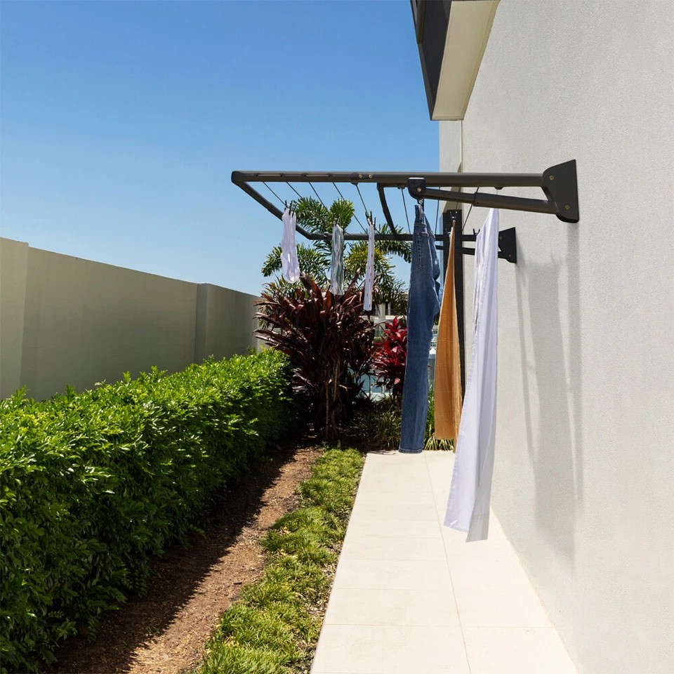 Hills Double Outdoor Folding Frame Steel Clothes Rack 26m Drying Space Monument