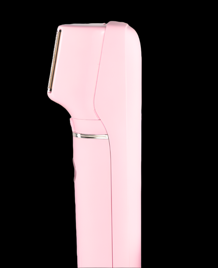 Pink electronic device on a white background