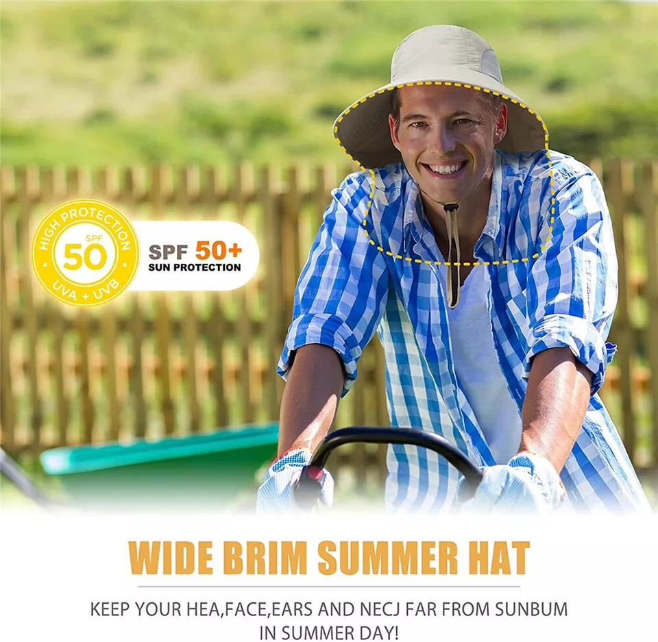 Unisex Outdoor Fishing Hiking Hat | Anti UV Sun Protect | Neck Face Flap | Golf Cap | 100% Nylon | Machine Wash