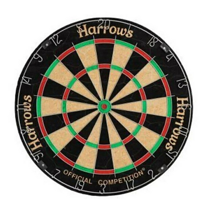 Harrows Official Competition Dartboard | Indoor Target Sports Round Dart Board Game Play | Mancave Throwing Darts