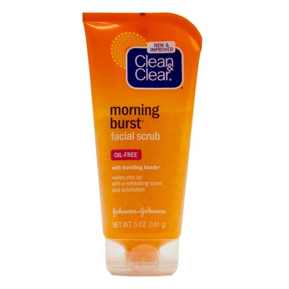 4PK Clean & Clear 141g Facial Scrub Morning Burst Oil Free Skin Care Cleanser