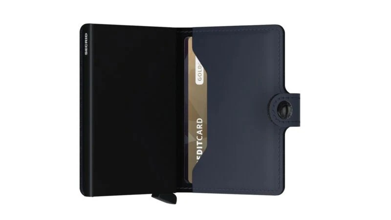 SECRID Miniwallet Matte Nightblue Leather RFID
